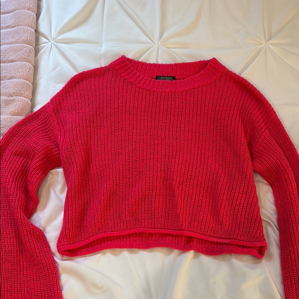 Hot Pink Cropped Sweater